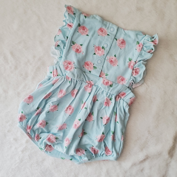 Angel Dear Petite Rose Ruffle Sunsuit - Picture 7 of 11